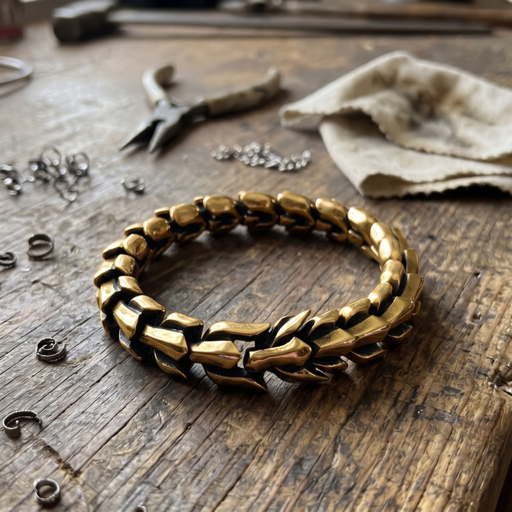 Serpent's Steel Bracelet