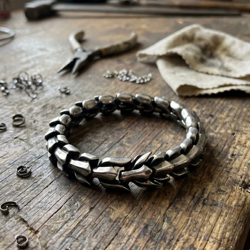 Serpent's Steel Bracelet